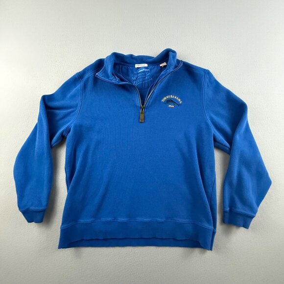 Tommy Bahama Relax Men's Medium 1/4 Zip Sweatshirt Long Sleeve Knit Pullover Top - Picture 1 of 9